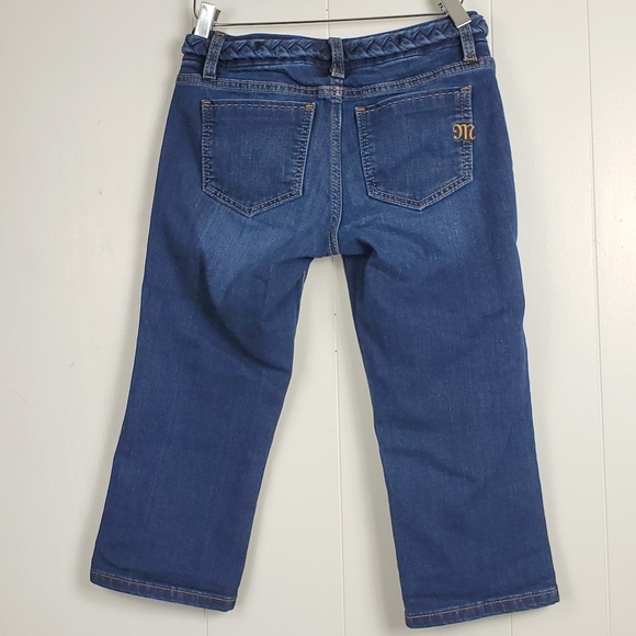 Miss Me JK4480P45 braided belt cuffed capri jeans size 14 - Picture 2 of 14